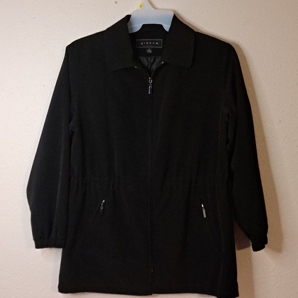 Giacca black zip up jacket size small